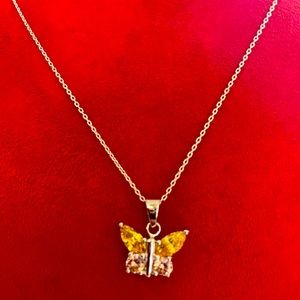 Butterfly necklace 925 sterling Silver